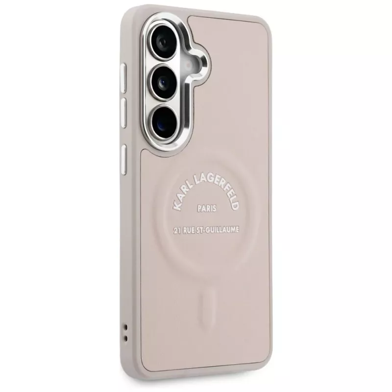 KARL LAGERFELD Embossed Ring MagSafe Case für Samsung Galaxy S26+ Pink