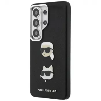 Karl Lagerfeld Saffiano Double Heads Metal Case für Samsung Galaxy S26 Ultra Schwarz