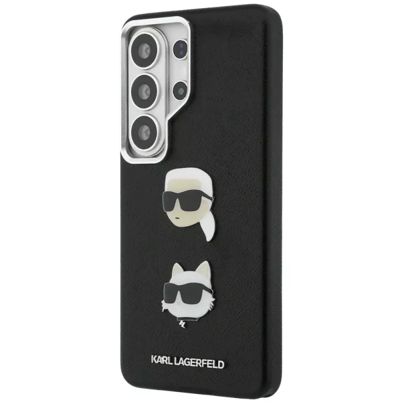 Karl Lagerfeld Saffiano Double Heads Metal Case für Samsung Galaxy S26 Ultra Schwarz