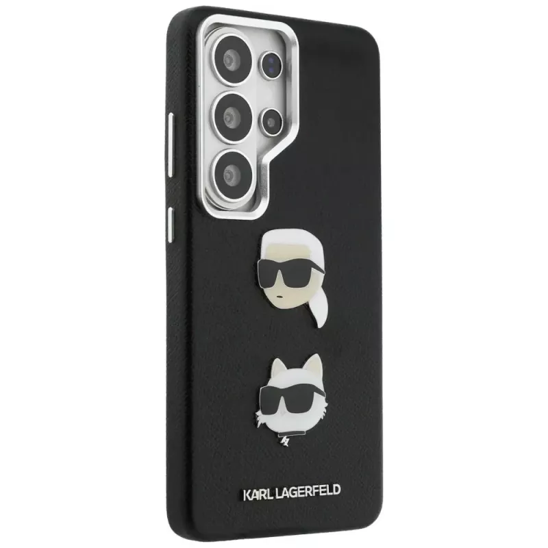 Karl Lagerfeld Saffiano Double Heads Metal Case für Samsung Galaxy S26 Ultra Schwarz