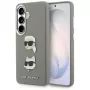 Karl Lagerfeld Saffiano DoubleHeads Metal Case für Samsung Galaxy S26 Silber