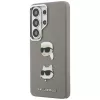 Karl Lagerfeld Saffiano DoubleHeads Metal Case für Samsung Galaxy S26 Ultra Silber