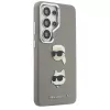 Karl Lagerfeld Saffiano DoubleHeads Metal Case für Samsung Galaxy S26 Ultra Silber