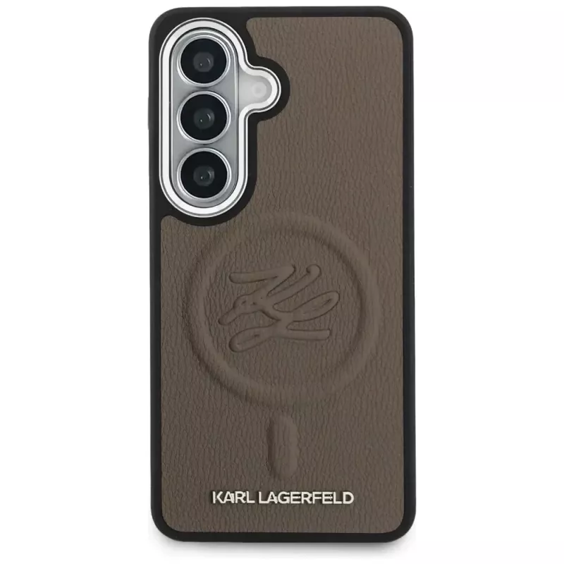 Karl Lagerfeld Embossed Ring Initials MagSafe Case für Samsung Galaxy S26, Braun