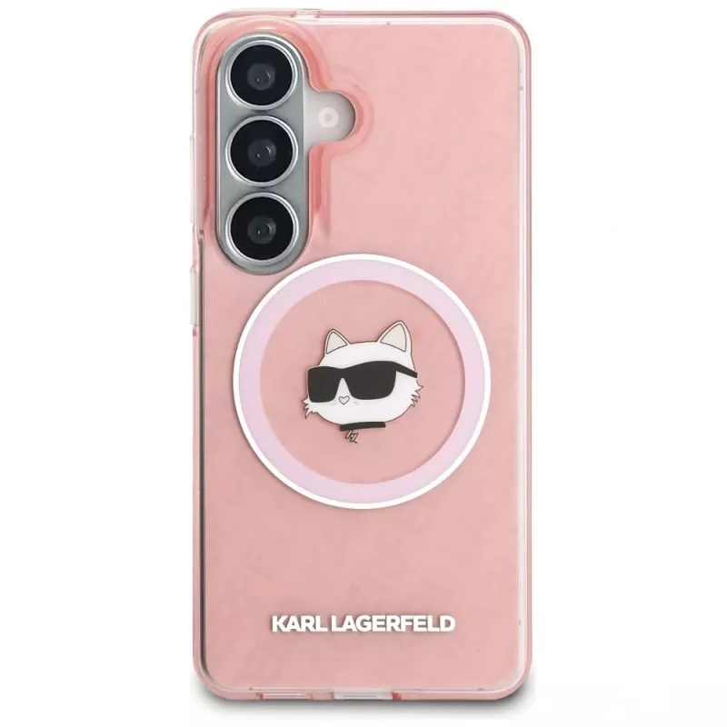 KARL LAGERFELD IML Repeated Choupette MagSafe Case für Samsung Galaxy S26, Pink