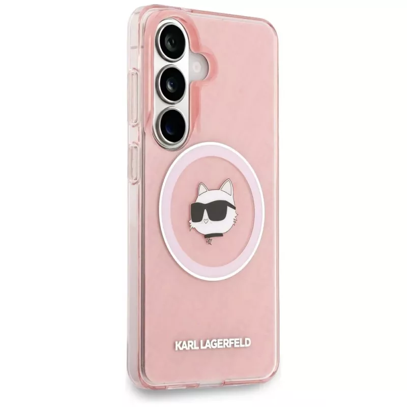 KARL LAGERFELD IML Repeated Choupette MagSafe Case für Samsung Galaxy S26, Pink
