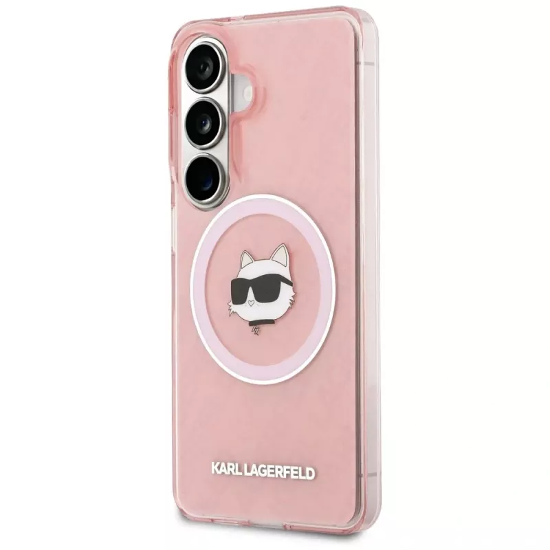 Karl Lagerfeld IML Repeated Choupette MagSafe Case für Samsung Galaxy S26+ Pink
