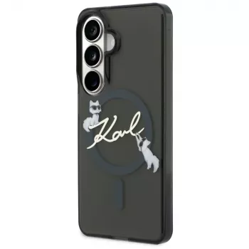 Karl Lagerfeld IML KC Script MagSafe Case für Samsung Galaxy S26+ Schwarz
