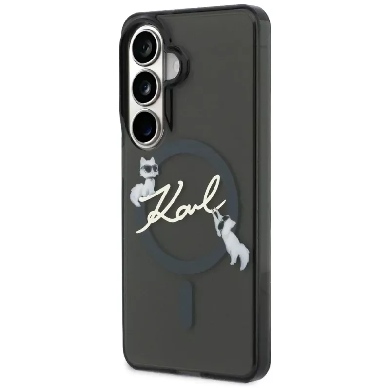 Karl Lagerfeld IML KC Script MagSafe Case für Samsung Galaxy S26+ Schwarz