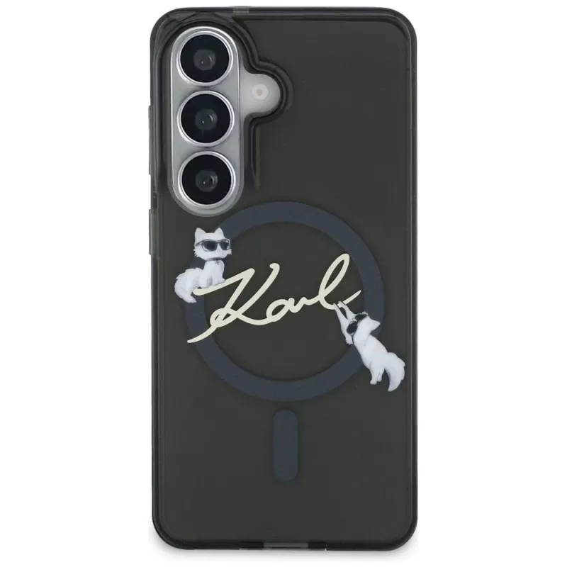Karl Lagerfeld IML KC Script MagSafe Case für Samsung Galaxy S26+ Schwarz