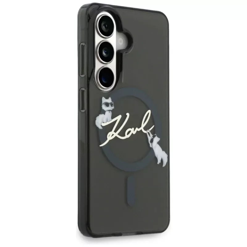 Karl Lagerfeld IML KC Script MagSafe Case für Samsung Galaxy S26+ Schwarz