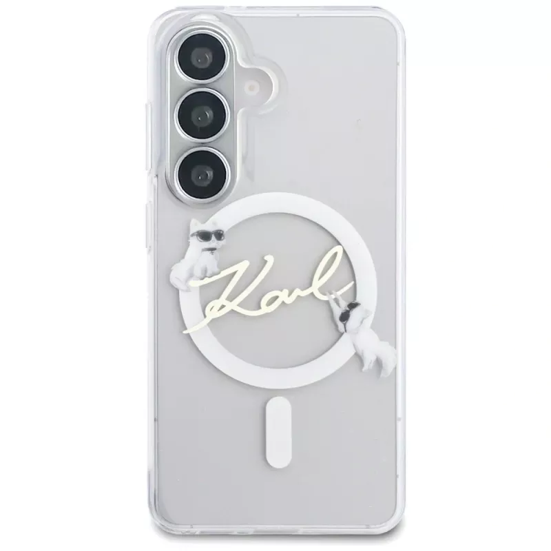 KARL LAGERFELD IML KC Script MagSafe Case für Samsung Galaxy S26+ Transparent