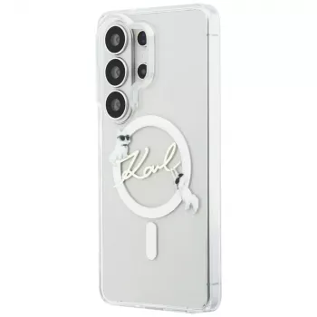 Karl Lagerfeld IML KC Script MagSafe Case für Samsung Galaxy S26 Ultra (Transparent)