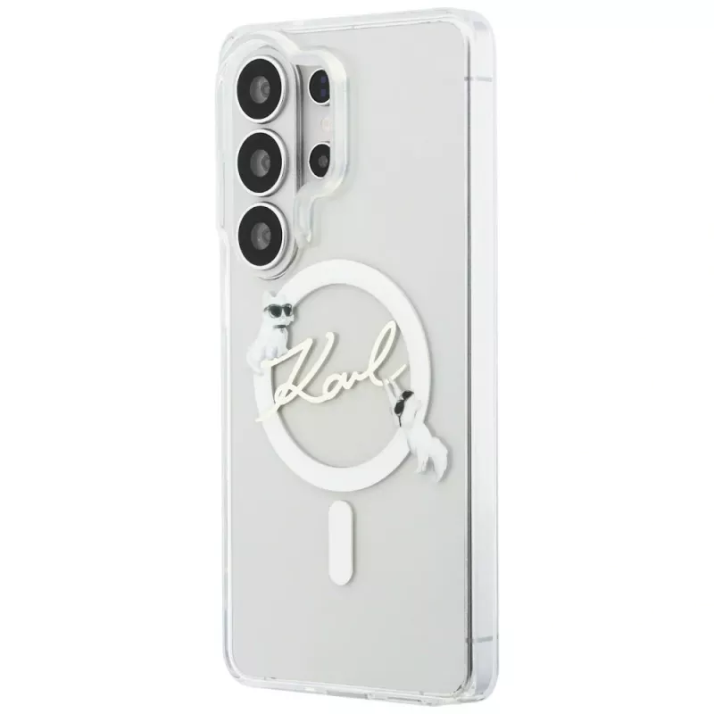 Karl Lagerfeld IML KC Script MagSafe Case für Samsung Galaxy S26 Ultra (Transparent)