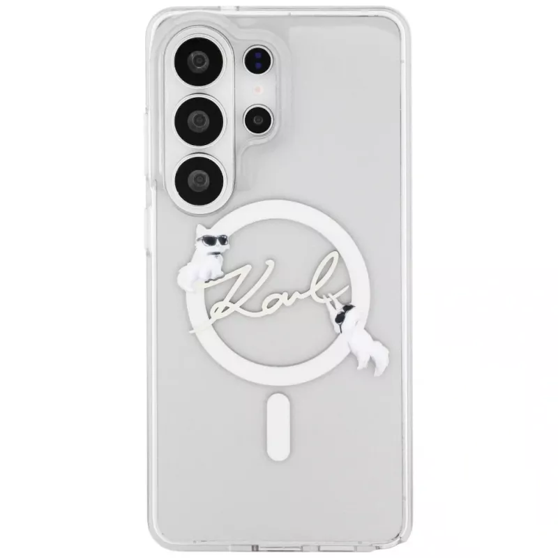 Karl Lagerfeld IML KC Script MagSafe Case für Samsung Galaxy S26 Ultra (Transparent)