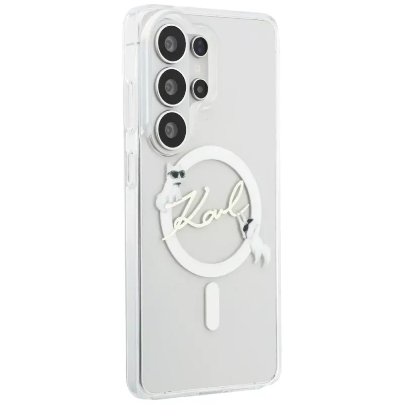 Karl Lagerfeld IML KC Script MagSafe Case für Samsung Galaxy S26 Ultra (Transparent)