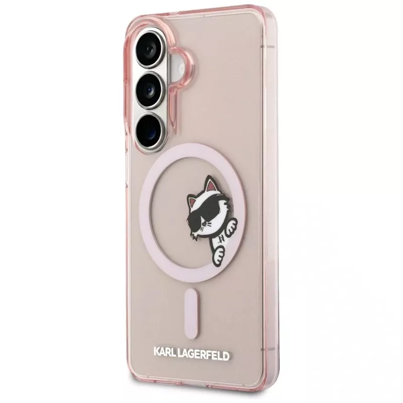 Karl Lagerfeld IML Peekaboo Choupette MagSafe Case für Samsung Galaxy S26 - Pink