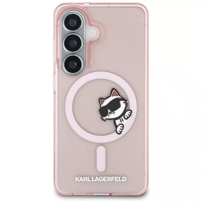 Karl Lagerfeld IML Peekaboo Choupette MagSafe Case für Samsung Galaxy S26 - Pink