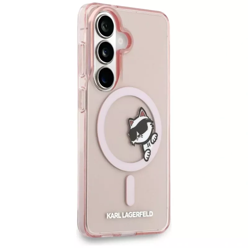 Karl Lagerfeld IML Peekaboo Choupette MagSafe Case für Samsung Galaxy S26 - Pink