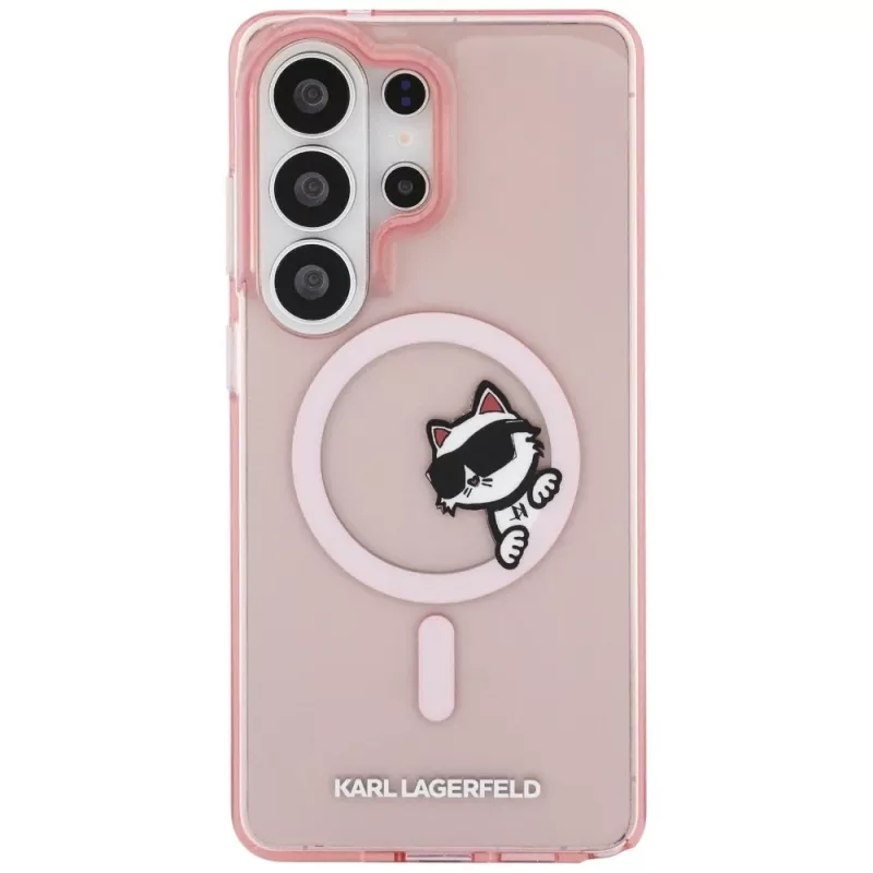 KARL LAGERFELD IML Peekaboo Choupette MagSafe Case für Samsung Galaxy S26 Ultra, Pink