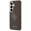 Guess Grained Big 4G Metal Logo Case für Samsung Galaxy S26+ Braun