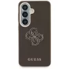 Guess Grained Big 4G Metal Logo Case für Samsung Galaxy S26+ Braun