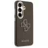 Guess Grained Big 4G Metal Logo Case für Samsung Galaxy S26+ Braun