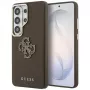 Guess Grained Big 4G Metal Logo Case für Samsung Galaxy S26 Ultra - Braun
