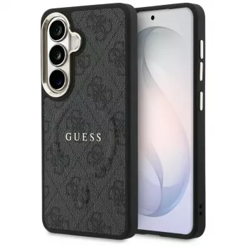 Guess 4G Embossed Ring MagSafe Case für Samsung Galaxy S26 (Schwarz)