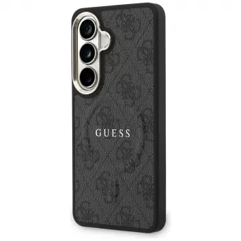 Guess 4G Embossed Ring MagSafe Case für Samsung Galaxy S26 (Schwarz)