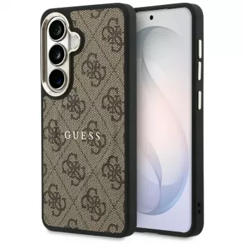 Guess 4G Embossed Ring MagSafe Case für Samsung Galaxy S26 (Braun)