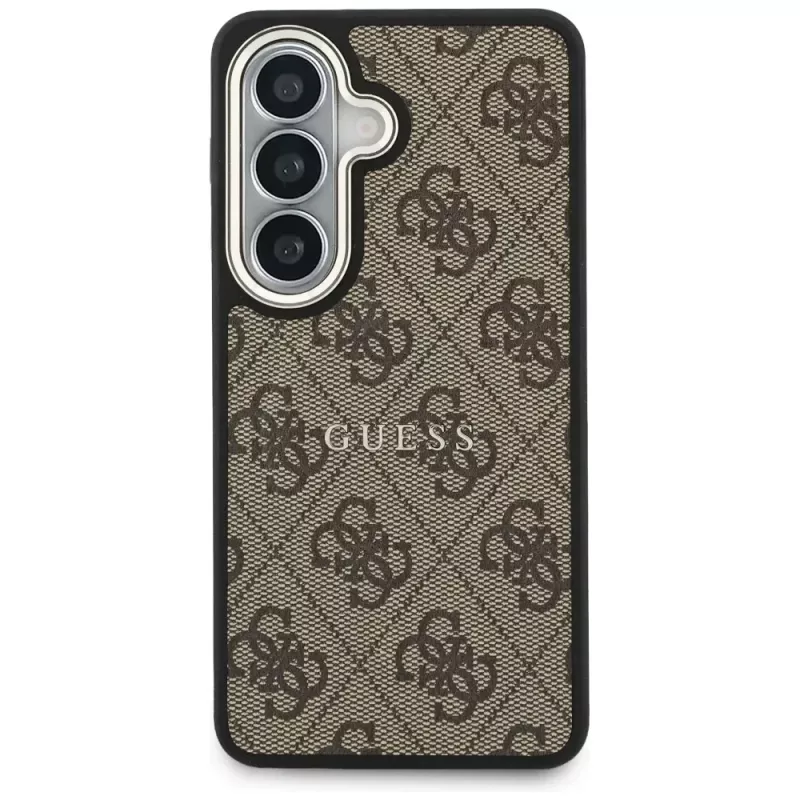 Guess 4G Embossed Ring MagSafe Case für Samsung Galaxy S26 (Braun)