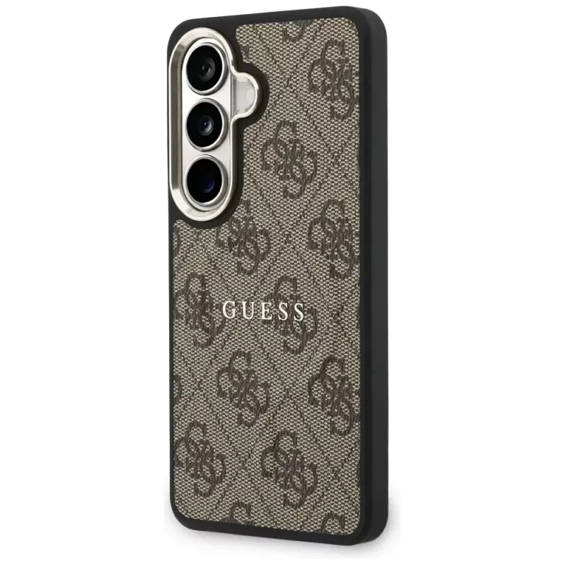 Guess 4G Embossed Ring MagSafe Case für Samsung Galaxy S26+ (Braun)