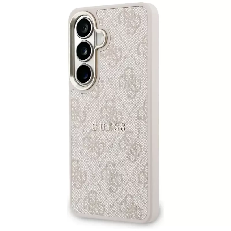 Guess 4G Embossed Ring MagSafe Case für Samsung Galaxy S26 (Pink)