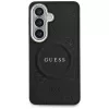 Guess Saffiano Peony Embossed Ring MagSafe Case für Samsung Galaxy S26 Schwarz