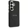 Guess Saffiano Peony Embossed Ring MagSafe Case für Samsung Galaxy S26 Schwarz