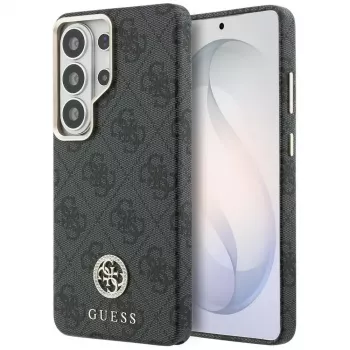 Guess 4G Rhinestone Round Logo MagSafe Case für Samsung Galaxy S26 Ultra (Schwarz)