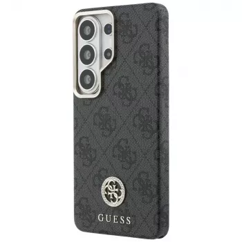 Guess 4G Rhinestone Round Logo MagSafe Case für Samsung Galaxy S26 Ultra (Schwarz)