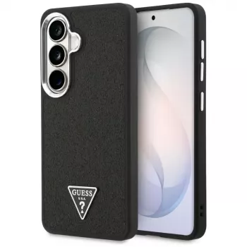 Guess Fixed Glitter Triangle MagSafe Case für Samsung Galaxy S26+ Schwarz