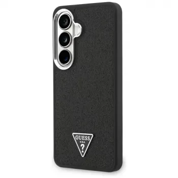 Guess Fixed Glitter Triangle MagSafe Case für Samsung Galaxy S26+ Schwarz