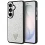 Guess Fixed Glitter Triangle MagSafe Case für Samsung Galaxy S26 - Silber