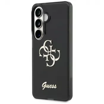 Guess IML Big Metal 4G Script Case für Samsung Galaxy S26 (Schwarz)