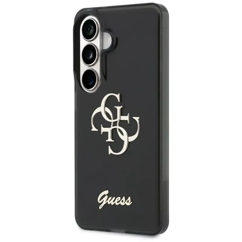 Guess IML Big Metal 4G Script Case für Samsung Galaxy S26 (Schwarz)