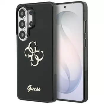Guess IML Big Metal 4G Script Case für Samsung Galaxy S26 Ultra (Schwarz)