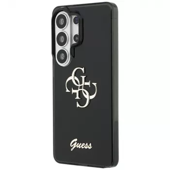 Guess IML Big Metal 4G Script Case für Samsung Galaxy S26 Ultra (Schwarz)
