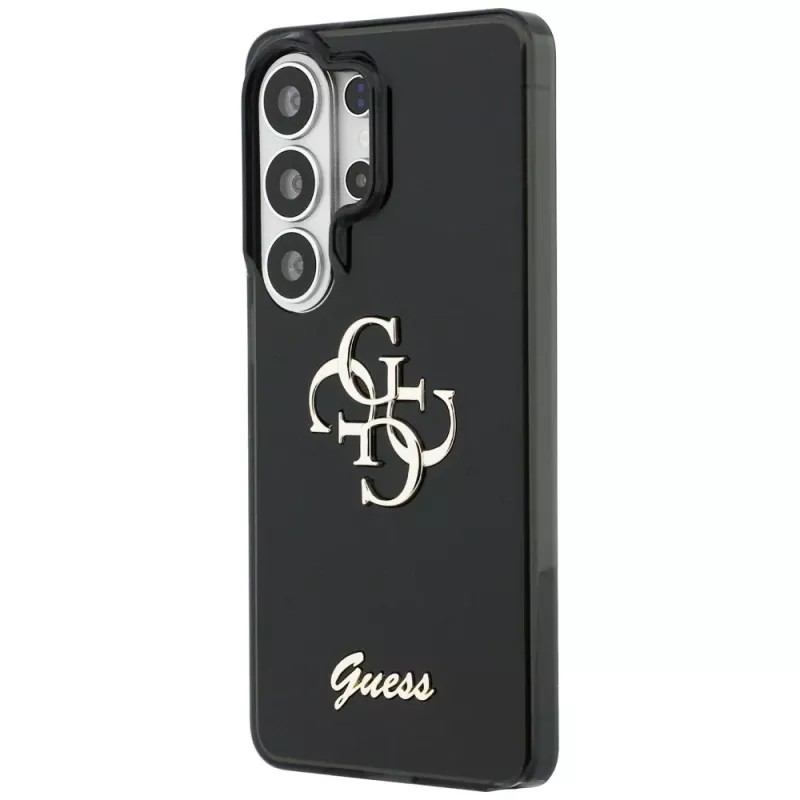 Guess IML Big Metal 4G Script Case für Samsung Galaxy S26 Ultra (Schwarz)
