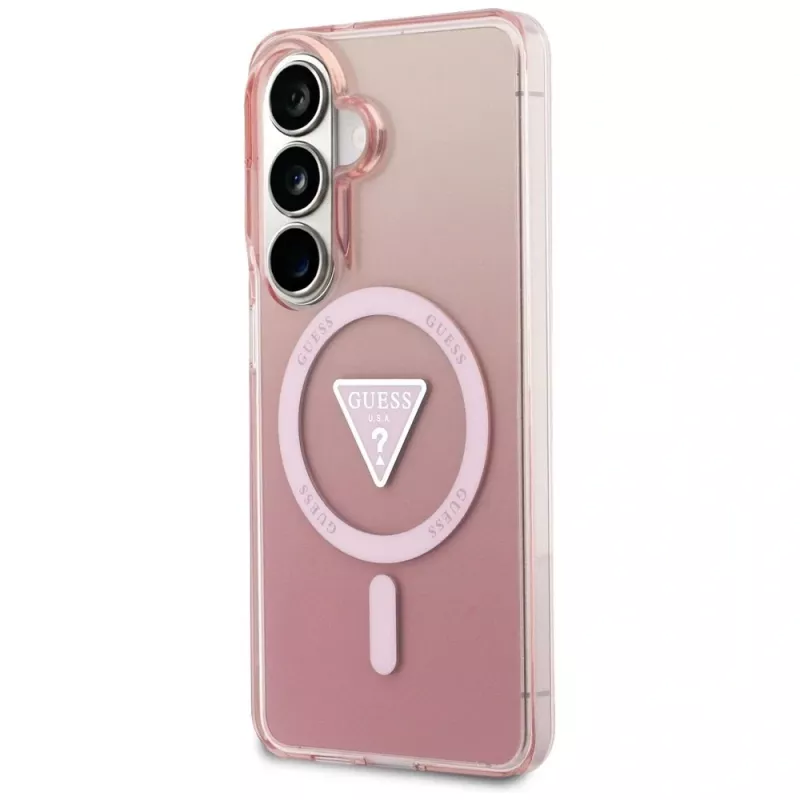 Guess IML Gradient Triangle MagSafe Case für Samsung Galaxy S26 (Pink)