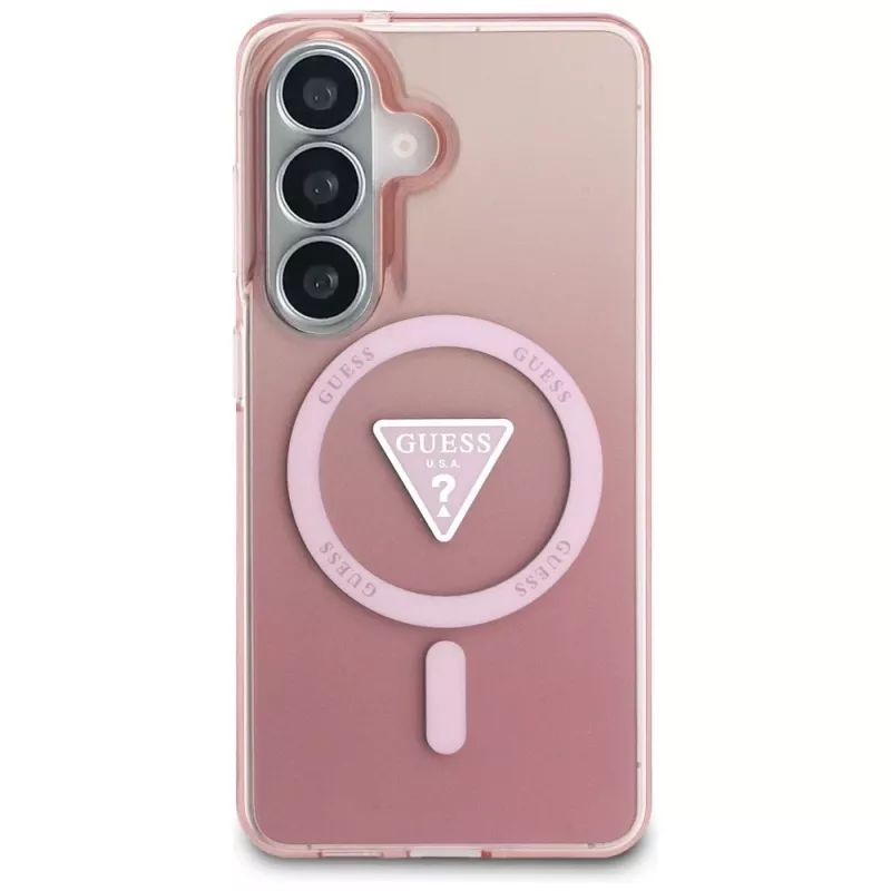 Guess IML Gradient Triangle MagSafe Case für Samsung Galaxy S26 (Pink)