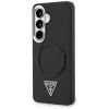 Guess Embossed Ring Triangle Logo MagSafe Case für Samsung Galaxy S26 Schwarz