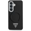 Guess Embossed Ring Triangle Logo MagSafe Case für Samsung Galaxy S26 Schwarz